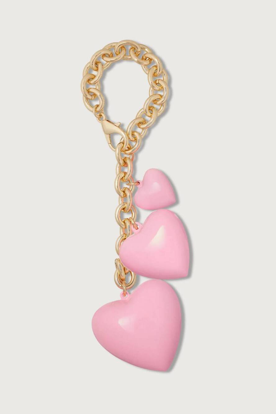 NEW ROXANNE ASSOULIN the happy bag charm in pink